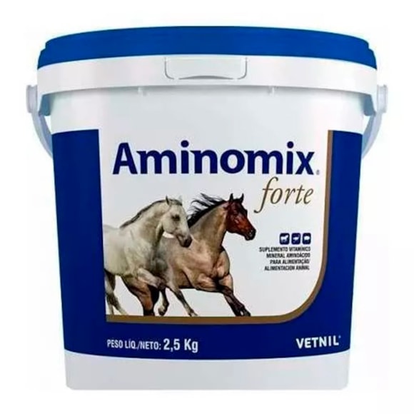 Aminomix Forte Balde Suplemento Para Cavalos Atletas 2 5kg Tudo De Bicho Pet Shop