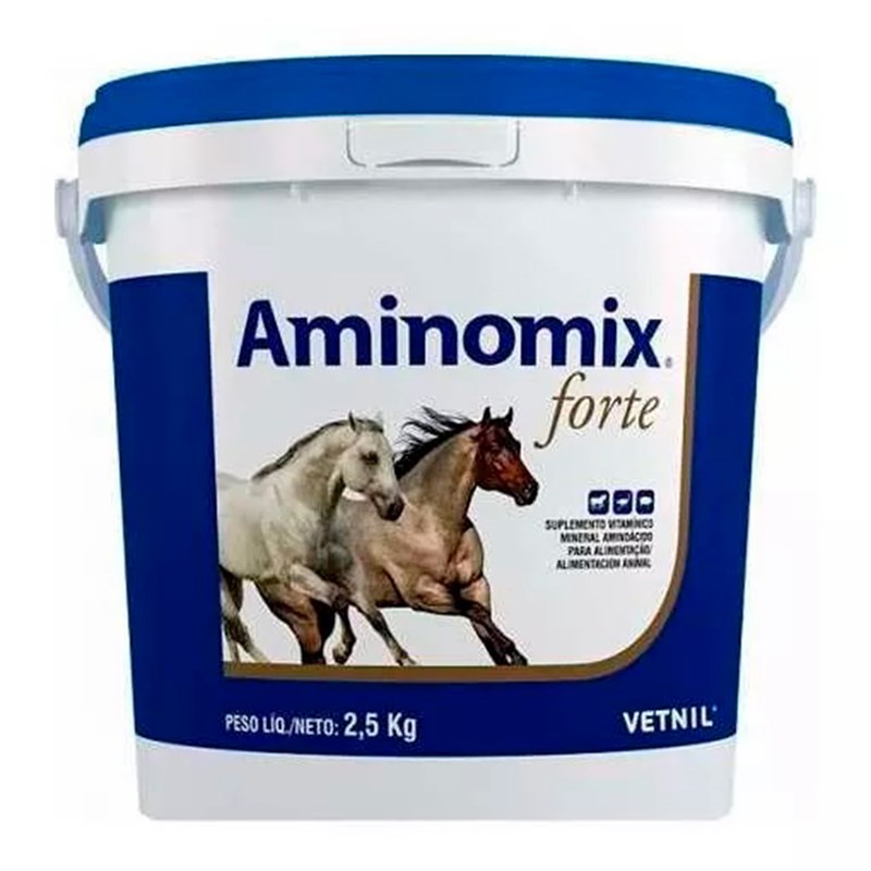 Aminomix Forte Balde Suplemento Para Cavalos Atletas - 2,5kg - Tudo de