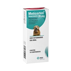 Anti-inflamatorio P/ Caes Meticorten 20mg 10 Comprimidos Msd