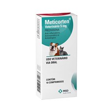 Anti-inflamatorio Para Caes E Gatos Meticorten 5mg 10 Comp.