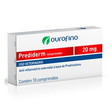 Anti-inflamatório Prediderm Para Cães Ourofino 20mg C/10 Comprimidos