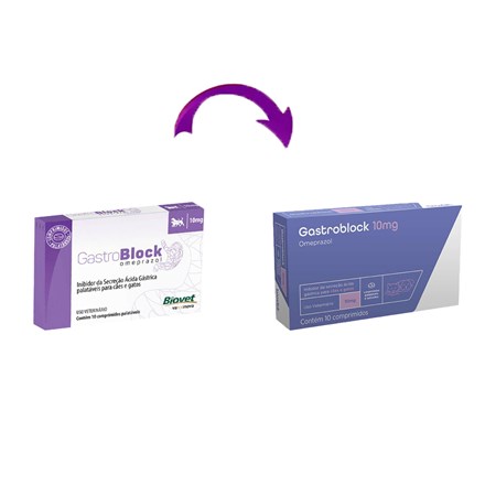 Antiácido Omeprazol Gastroblock Biovet 10mg C/10 Comprimidos