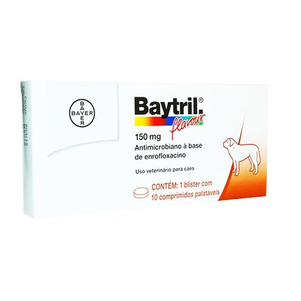 Antibiotico Baytril Flavour Caes 150mg Bayer
