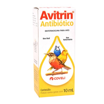 Antibiótico Coveli Avitrin Pássaros - 10mL