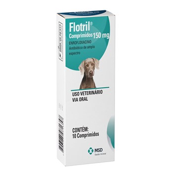 Antibiotico Para Cães Flotril 150mg C/10 Comprimidos