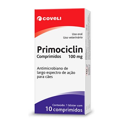 Antimicrobiano Primocilim 100mg Coveli C/10 Comprimidos