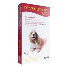 Antipulgas Revolution 12% Cães 10,1 a 20Kg - Zoetis