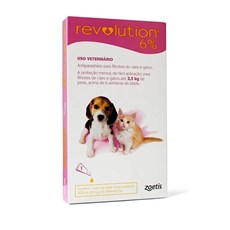 Antipulgas Revolution 6% Filhotes Cães e Gatos Até 2,5kg - Zoetis