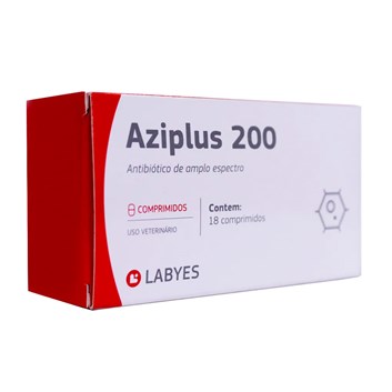 Aziplus 200 Cães e Gatos Labyes C/18 Comprimidos