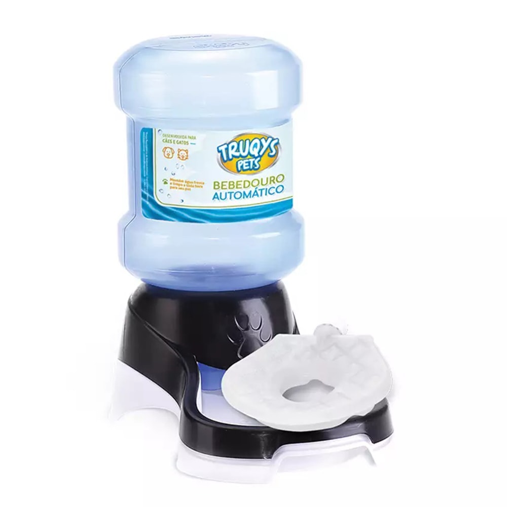 Bebedouro Automático Ice Para Pets Preto - Truqys Pets