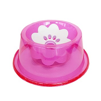 Bebedouro Cães Pet Toys Pelos Longos Rosa Glitter - 1000mL