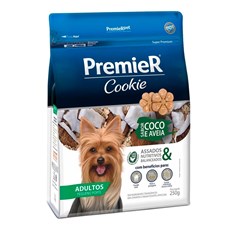 Biscoito Premier Cookie Cães Adultos Pequeno Porte Coco E Aveia - 250g