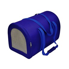 Bolsa De Transporte São Pet Nylon Liso Azul Nº2