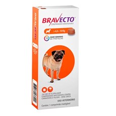 Bravecto 4,5 a 10kg: Comprimido Antipulgas e Carrapatos Para Cachorro