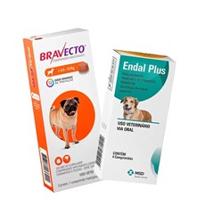 Bravecto 4,5 A 10kg: Comprimido Antipulgas E Carrapatos + Vermífugo  Endal Plus 4 Comprimidos