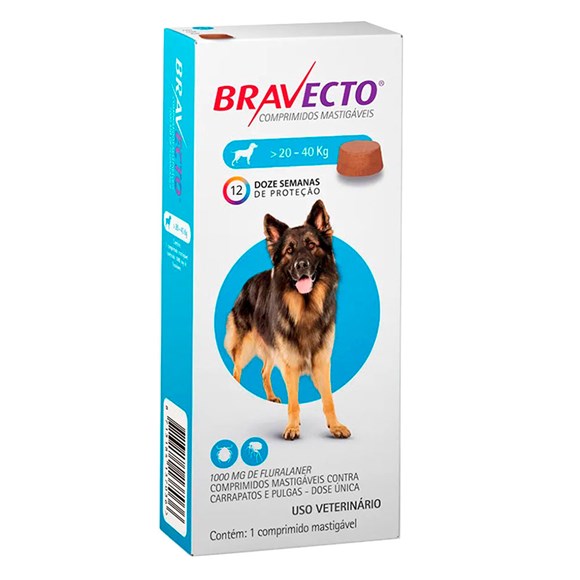Bravecto Antipulgas E Carrapatos Para Caes A 40kg Tudo De Bicho Pet Shop