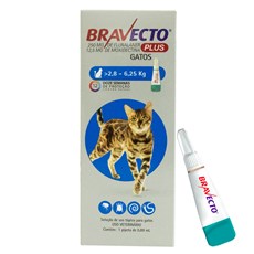 Bravecto Plus Antipulgas e Carrapatos Gatos 2,8 a 6,25kg