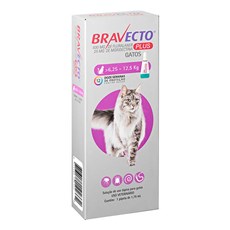 Bravecto Plus Antipulgas e Carrapatos Gatos 6,25 a 12,5kg