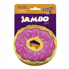 Brinquedo Cães Jambo Mordedor Pelúcia Food Donut Morango