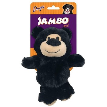 Brinquedo Cães Jambo Mordedor Pelúcia Happy Bear Pequeno Preto