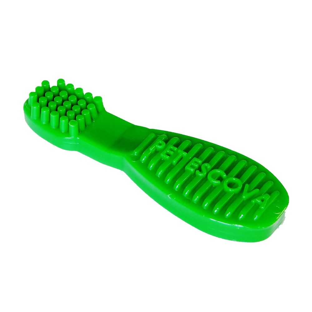 Brinquedo Cães Pet Games Mordedor Pet Escova Verde - 16cm Tam. M