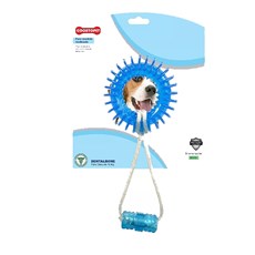 Brinquedo Mordedor Dental Argola Espacial Corda Azul Cães Até 15kg Odontopet