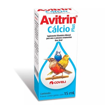 Cálcio Coveli Avitrin Pássaros - 15ml