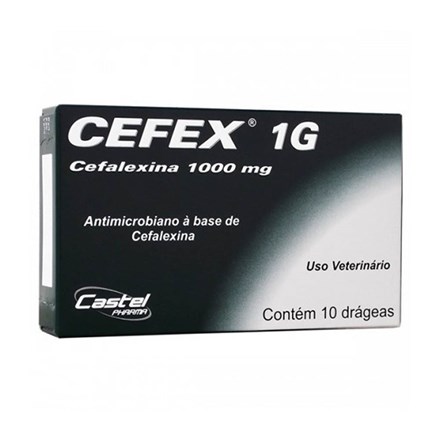 Cefalexina Cefex 1000mg C/ 10 Drageas
