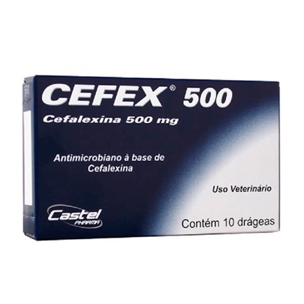 Cefalexina Cefex 500mg C/ 10 Drageas