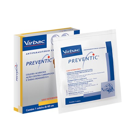 Coleira Preventic Antiparasitas Virbac
