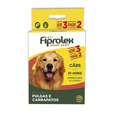 Combo Fiprolex Antipulgas Cães 21 a 40Kg - Ceva