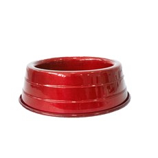 Comedouro Cães Dog Head Alumínio Leve Colorido Vermelho Mini 300ml