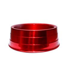 Comedouro Cães Dog Head Alumínio Pesado Colorido Vermelho Gigante - 3800mL