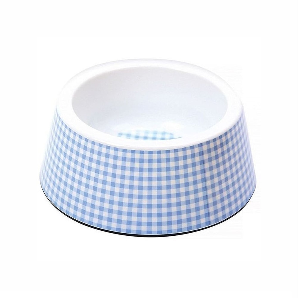 Comedouro Cães Jambo Plástico Vichy Azul 2