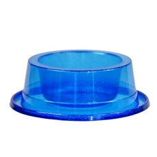 Comedouro Cães Pet Toys Filhote Antiformiga Azul Transparente Glitter - 300mL