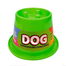 Comedouro Cães Pet Toys Funcional Lento Antiformiga Verde Neon - 250mL