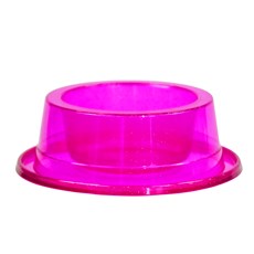 Comedouro Cães Pet Toys Grande Antiformiga Rosa Transparente Glitter - 1900mL