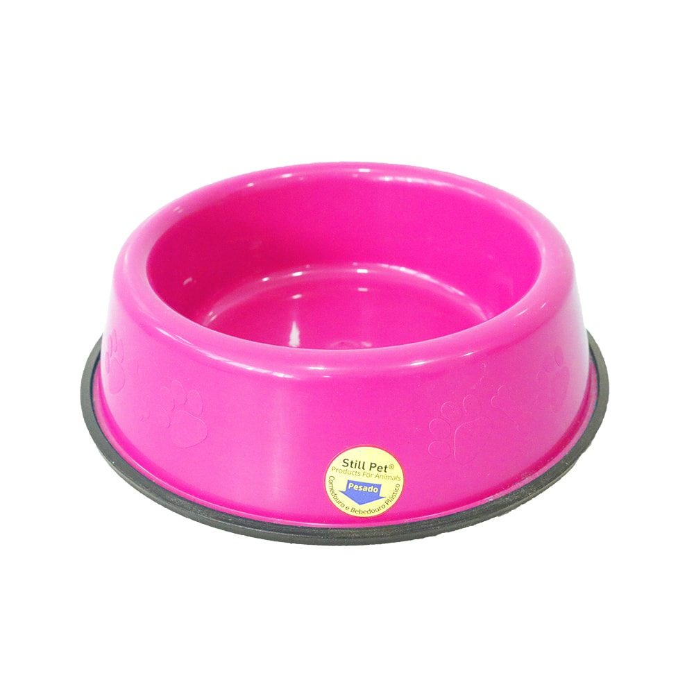 Comedouro e Bebedouro Cães Pesado Tudo Pet Rosa - 1,5 Litros