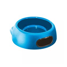 Comedouro Gatos Furacão Pet Plástico Super Glamour Azul -  260mL