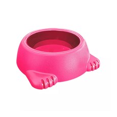 Comedouro Gatos Furacão Pet Plástico Super Glamour Rosa - 1000mL