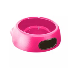 Comedouro Gatos Furacão Pet Plástico Super Glamour Rosa - 260mL