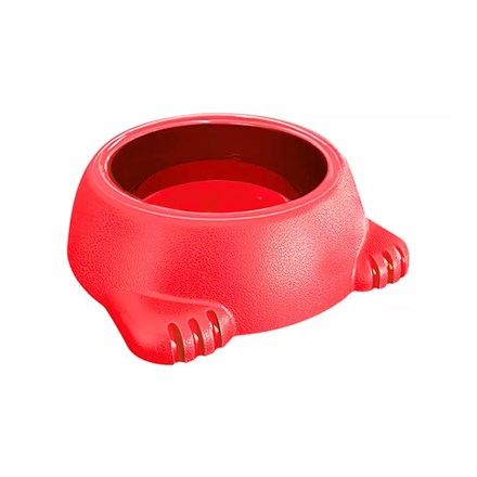 Comedouro Gatos Furacão Pet Plástico Super Glamour Vermelho - 260mL
