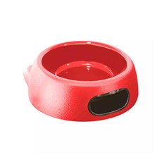 Comedouro Gatos Furacão Pet Plástico Super Glamour Vermelho - 260mL
