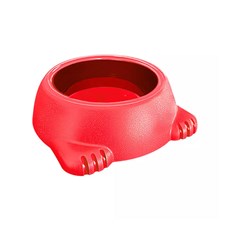 Comedouro Gatos Furacão Pet Plástico Super Glamour Vermelho - 550mL