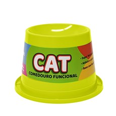 Comedouro Gatos Pet Toys Alto Antiformiga Amarelo Neon - 250mL