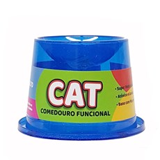 Comedouro Gatos Pet Toys Alto Antiformiga Azul Glitter - 250mL