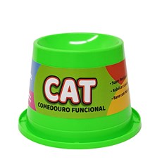 Comedouro Gatos Pet Toys Alto Antiformiga Verde Neon - 250mL