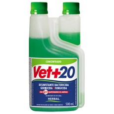 Desinfetante Bactericida Concentrado Vet+20 Herbal - 500mL