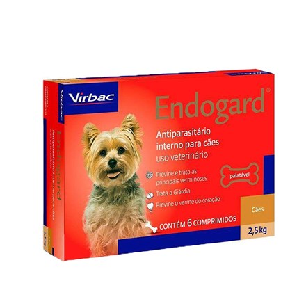 Endogard Vermífugo Para Cães 2,5kg C/ 6 Comprimidos - Virbac