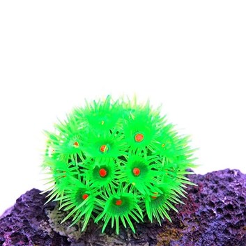 Enfeites de Silicone Coral Goniopora Verde Soma